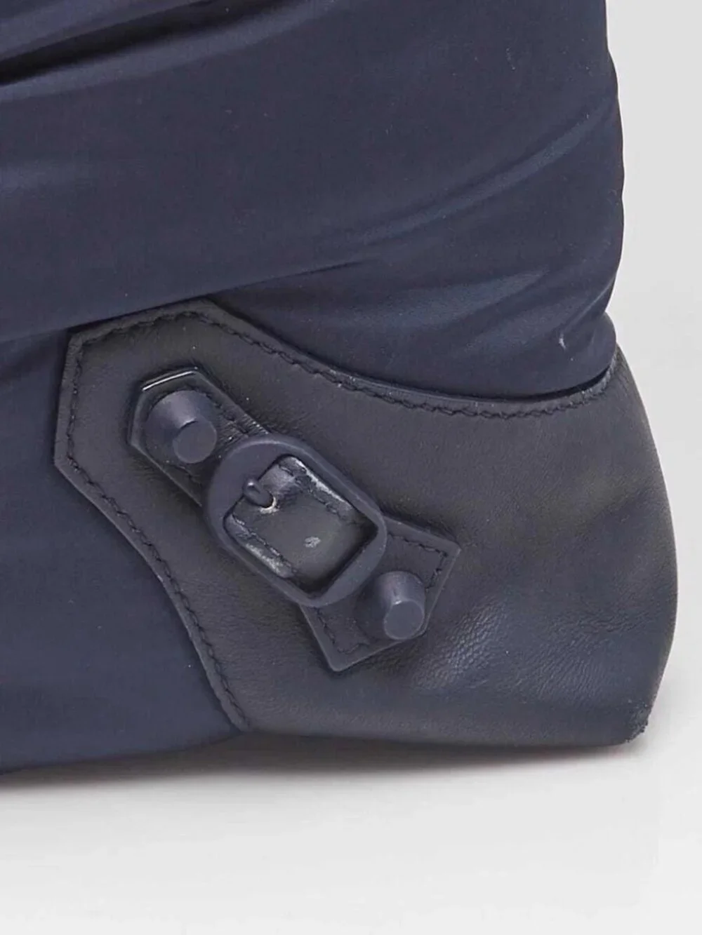Balenciaga Navy Blue Nylon/Leather Classic Traveller Backpack Bag
